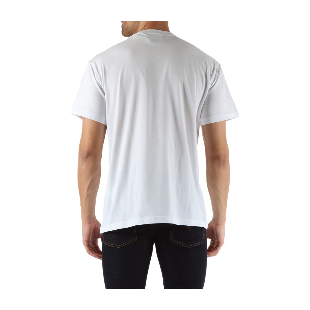 Versace Jeans Couture Regular Fit Katoenen T-shirt met Logo White Heren