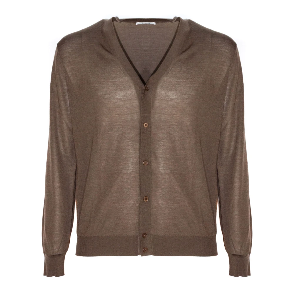 Kangra Bruine wollen vest met knoopsluiting Brown Heren