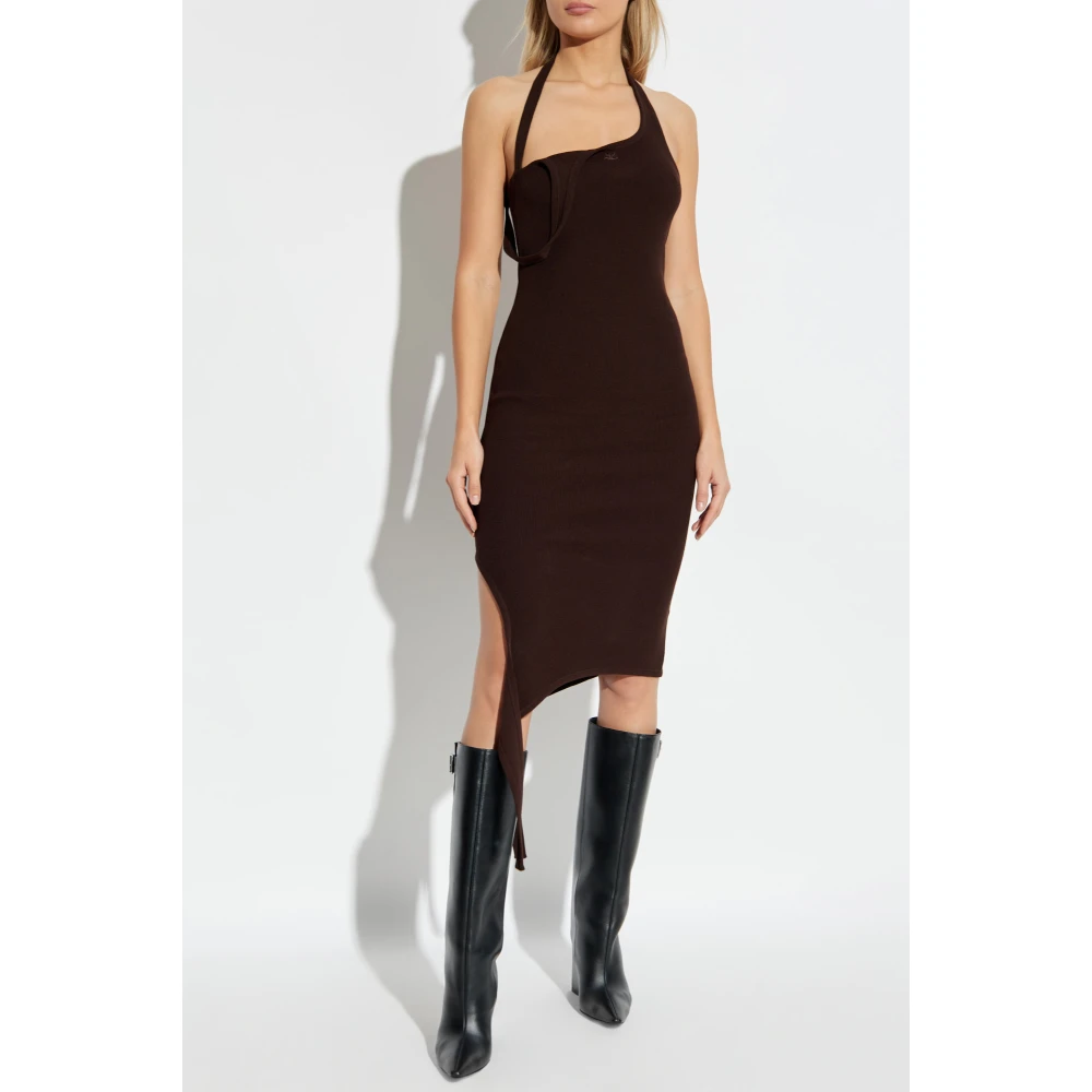 Courrèges Mouwloze Jurk Brown Dames