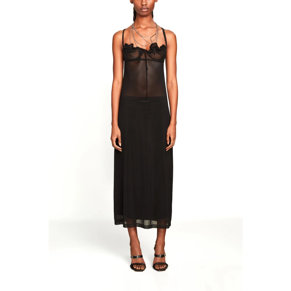 Y Project Zwarte jurken voor vrouwen Black Dames