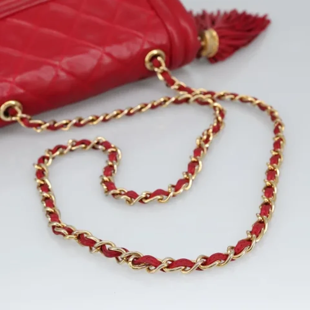 Chanel Vintage Pre-owned Leather chanel-bags Red Dames