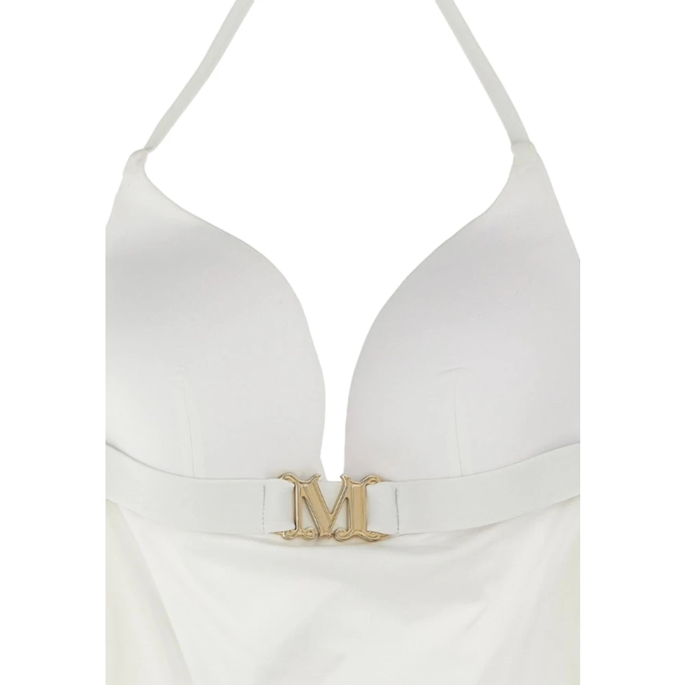 Max Mara Elegante Strandkleding Badpak Wit White Dames