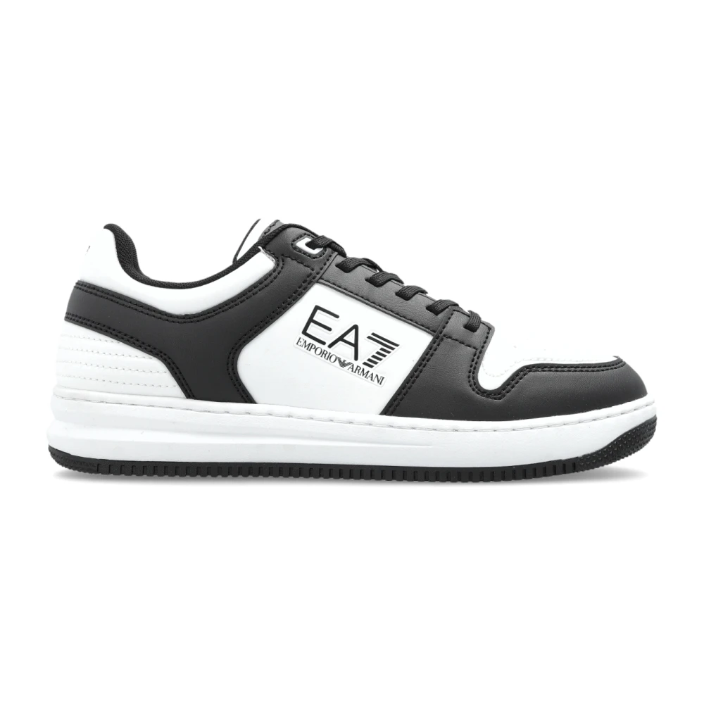 Emporio Armani Ea7 Mannelijk Zwart Logo Sneakers