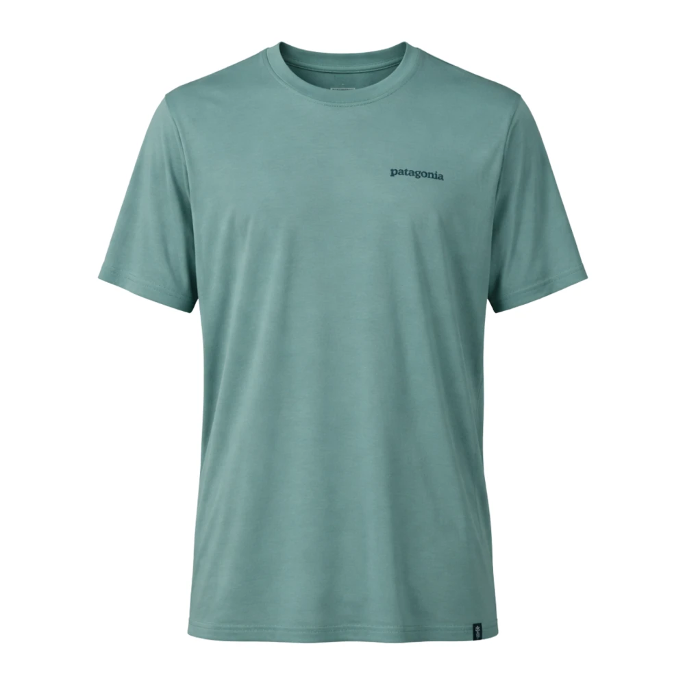 Patagonia Men's Blue Cap Cool Daily Boardshort Logo T-Shirt - T-Shirts - S - Tops