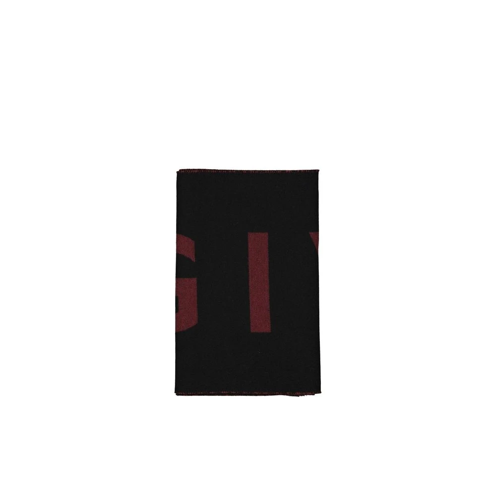 Givenchy Black Winter Scarves, Male, One Size, Wool Logo Scarf