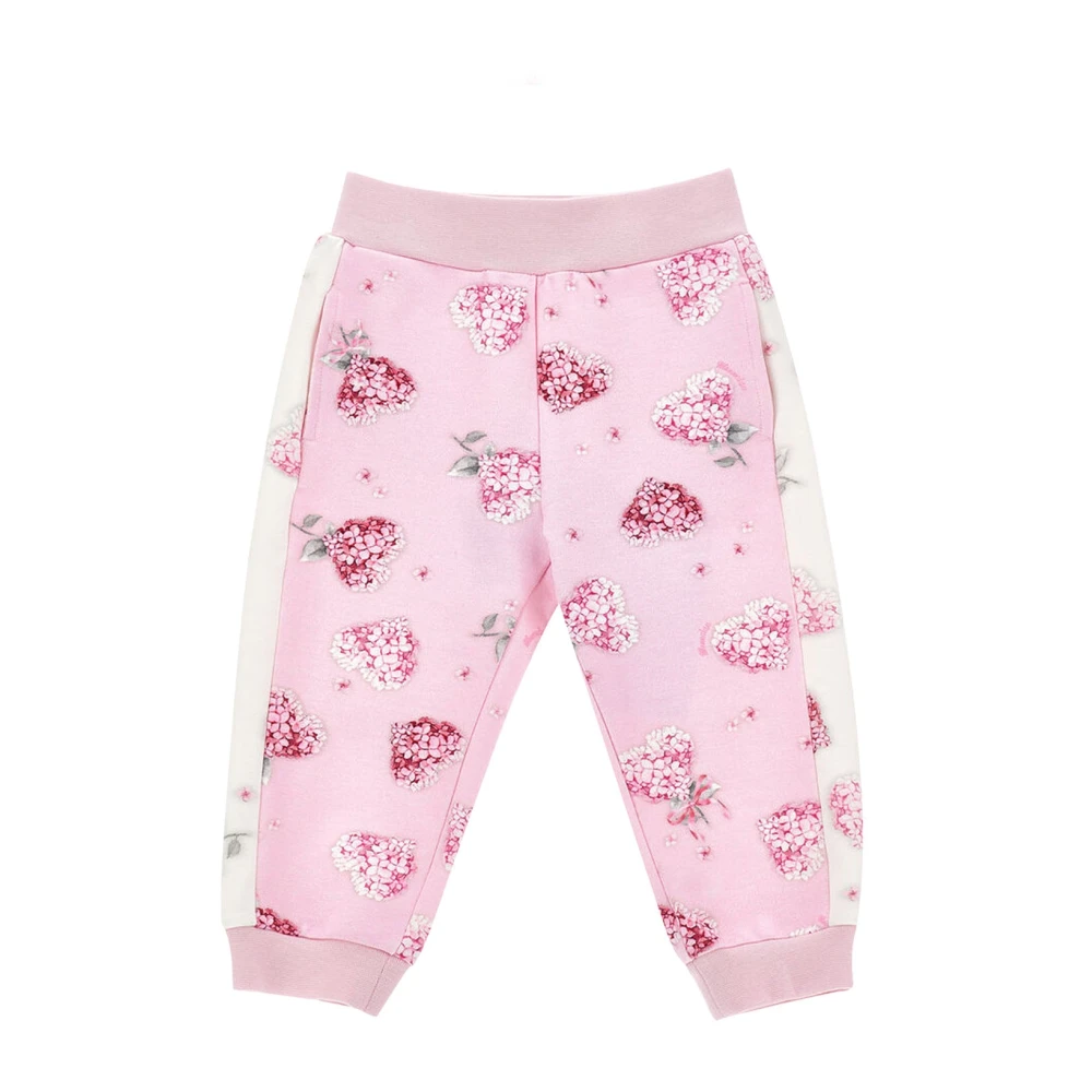Monnalisa Boys Pink Sweatpants, 6 M, Panalone Sportivo