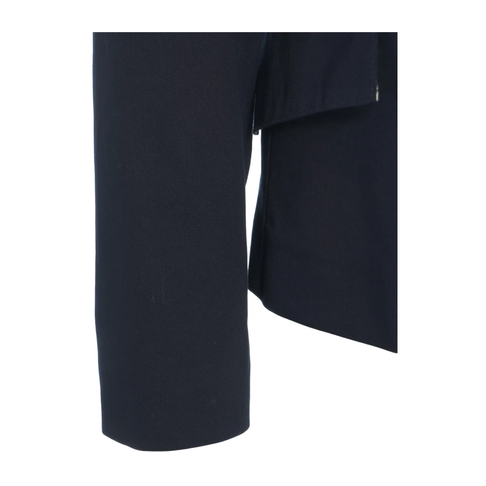 Jucca Blauwe Denim Double-Breasted Blazer Blue Dames