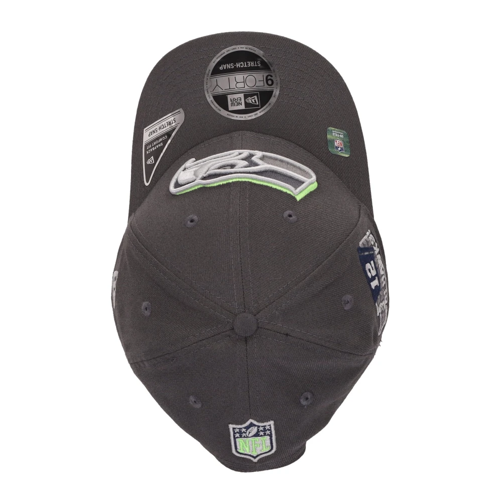 new era Seattle Seahawks Curvy Visor Hat NFL Draft Gray Heren