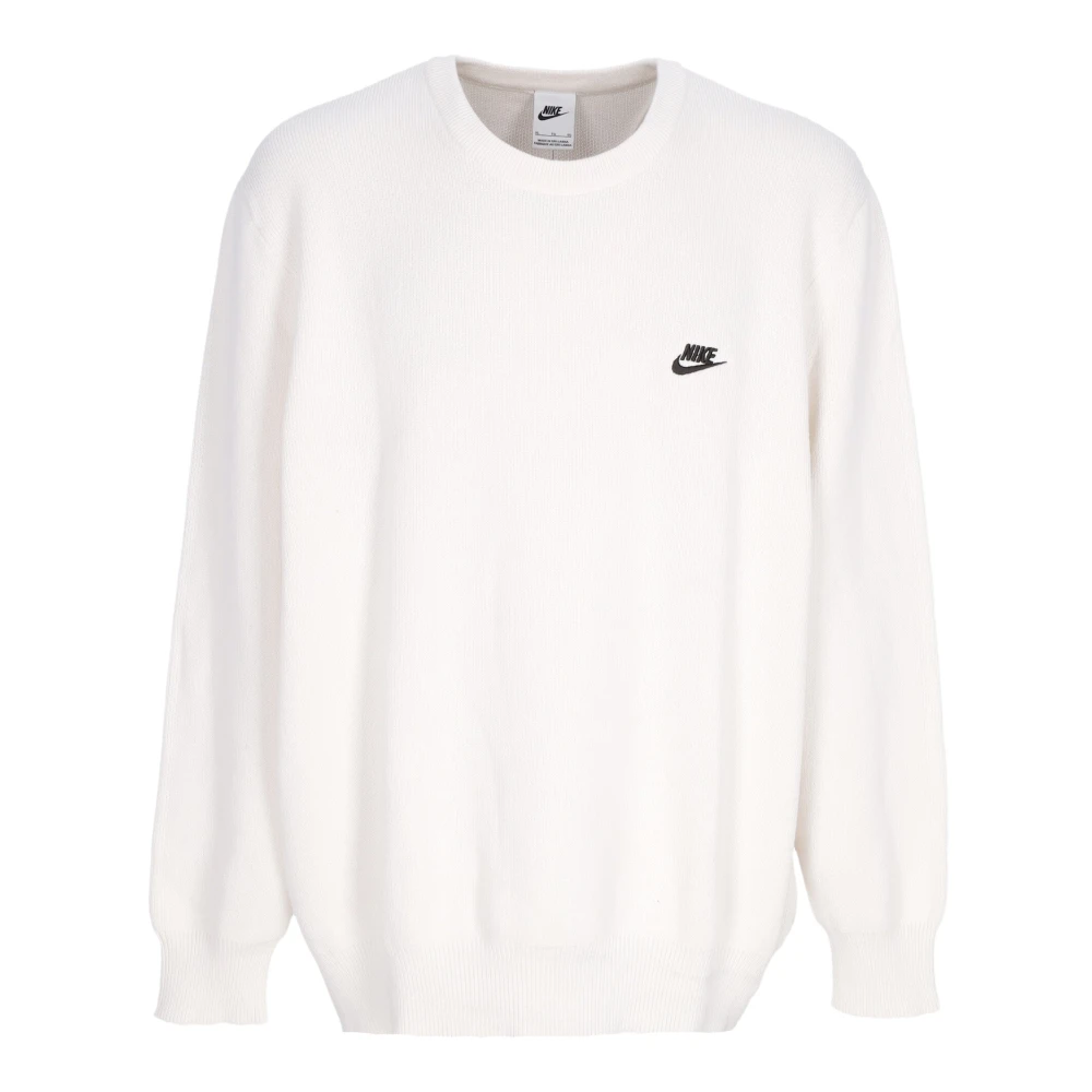 Nike Beige Long Sleeve Training Tops, Male, Xl, Cotton Crewneck Jumper