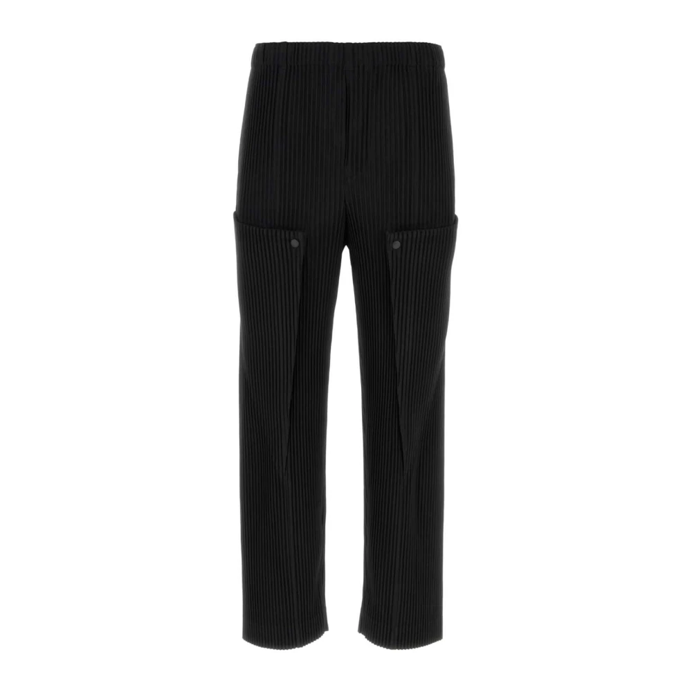 Issey Miyake Zwarte polyester broek Black Heren