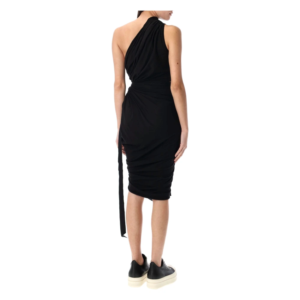 Rick Owens Asymmetrische Kikkerjurk Black Dames
