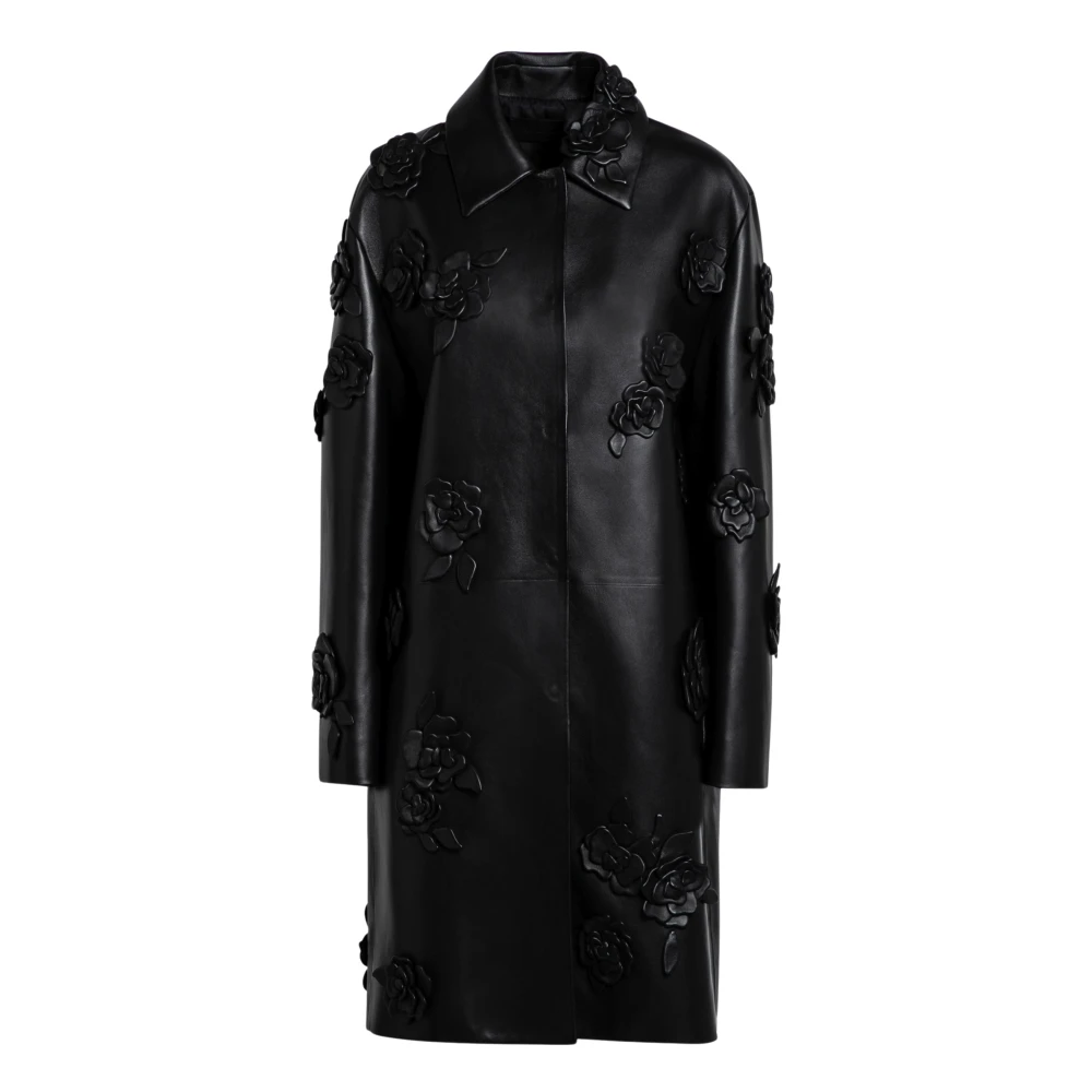 Valentino Garavani Enkellaags Jas Black Dames