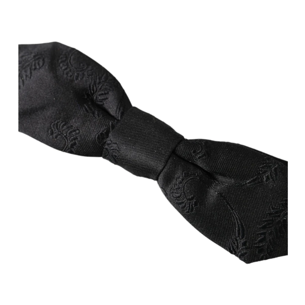 Dolce & Gabbana Multicolor Zijden Strikdas Black Heren