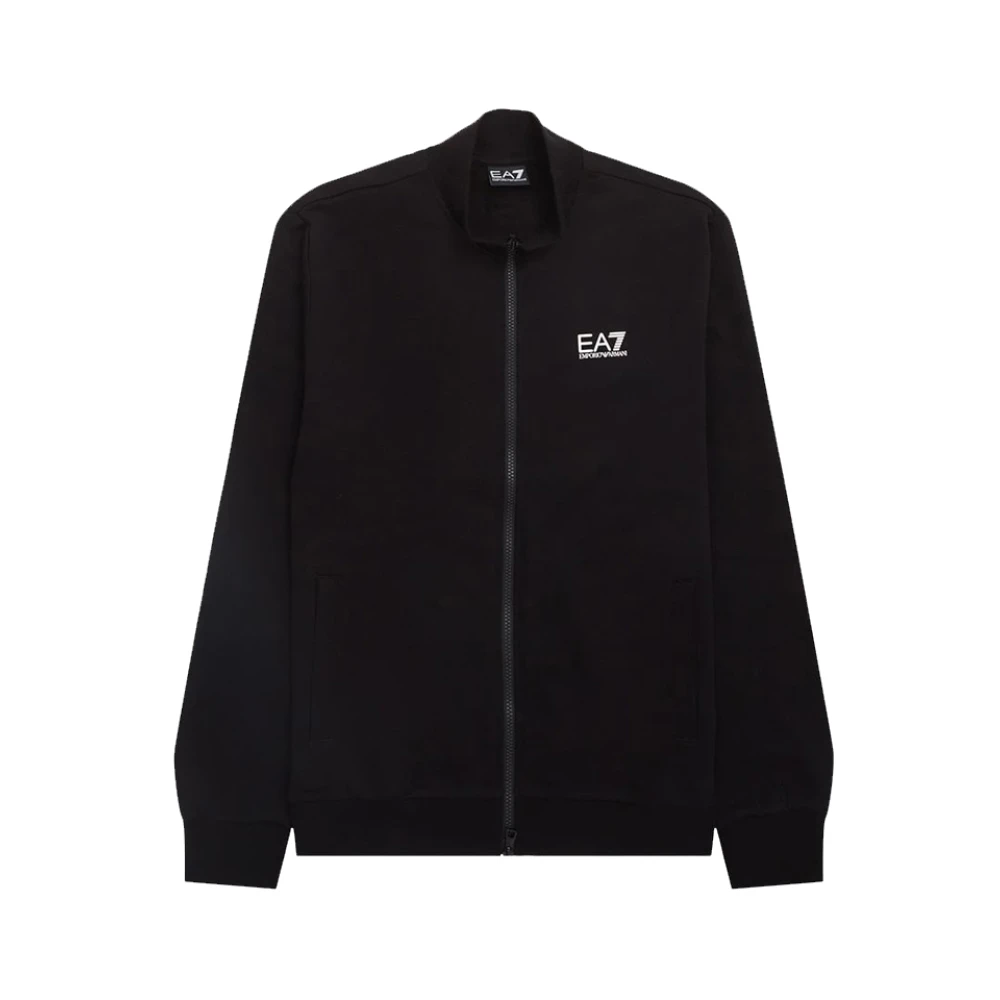 Emporio Armani EA7 Zwarte Sweater Casual Veelzijdig Logo Black Heren