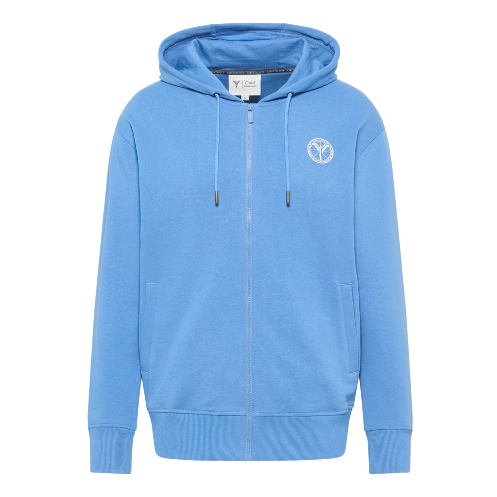Carlo Colucci Men's Blue Comfort Sweat Jacket - Zip-Throughs - S - Sweatshirts & Hoodies