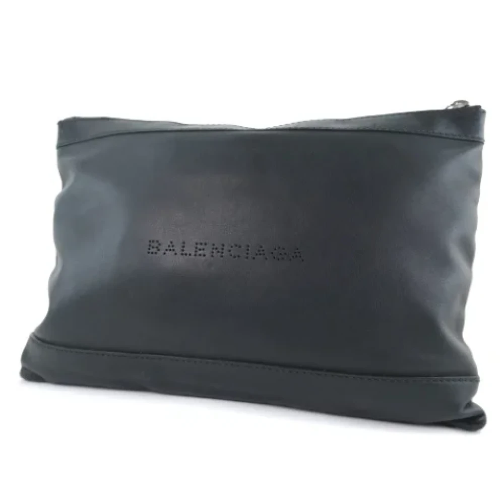 Balenciaga Vintage Pre-owned Leather clutches Black Dames