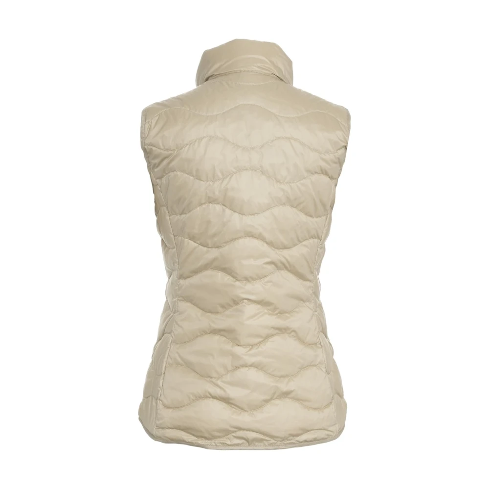 Blauer Chique Beige Gewatteerd Vest Beige Dames