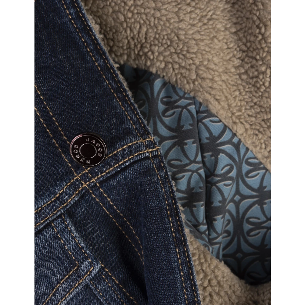 Jacob Cohën Blauwe Sherpa Denim Truckerjas Blue Heren