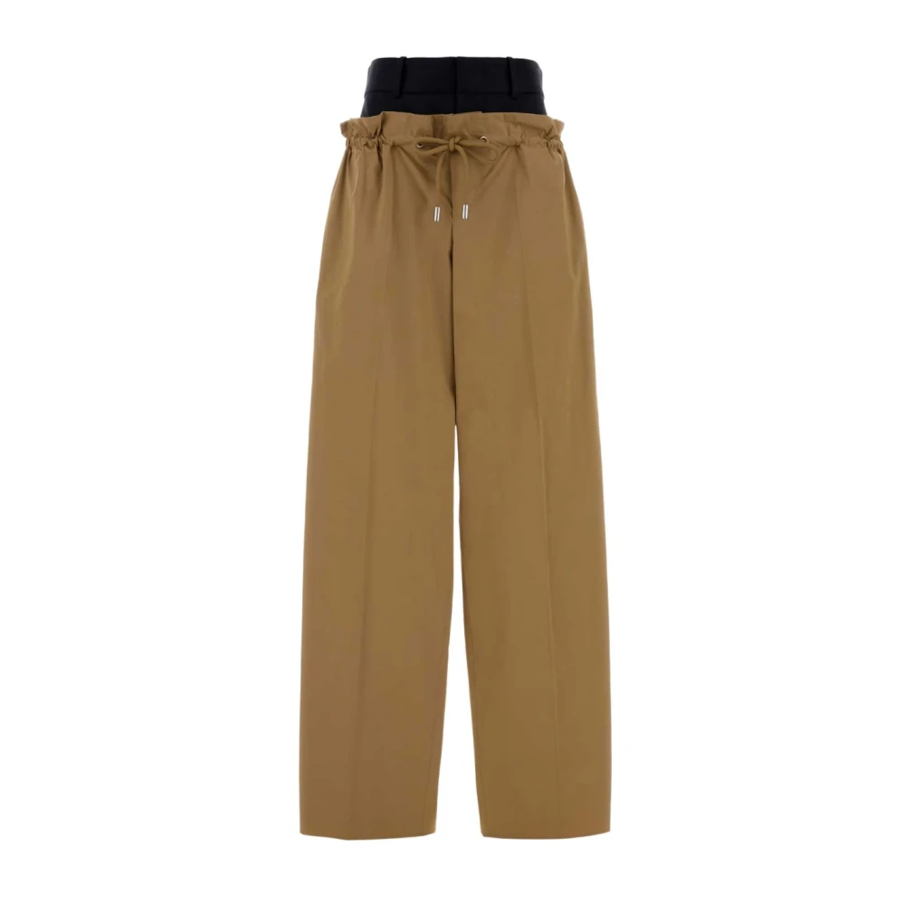 Dsquared2 Brown Wide Trousers, Female, S, Casual Trousers