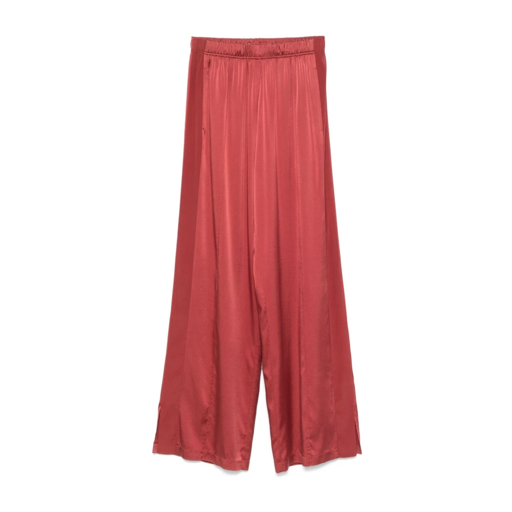 Forte Bordeaux Broek met Elastische Tailleband Red Dames