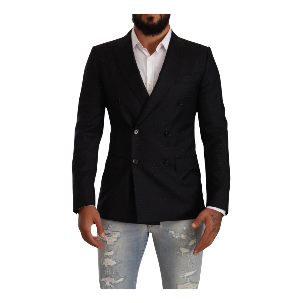 Dolce & Gabbana Uomo Nero - Blazer A Pois - Jackets - S