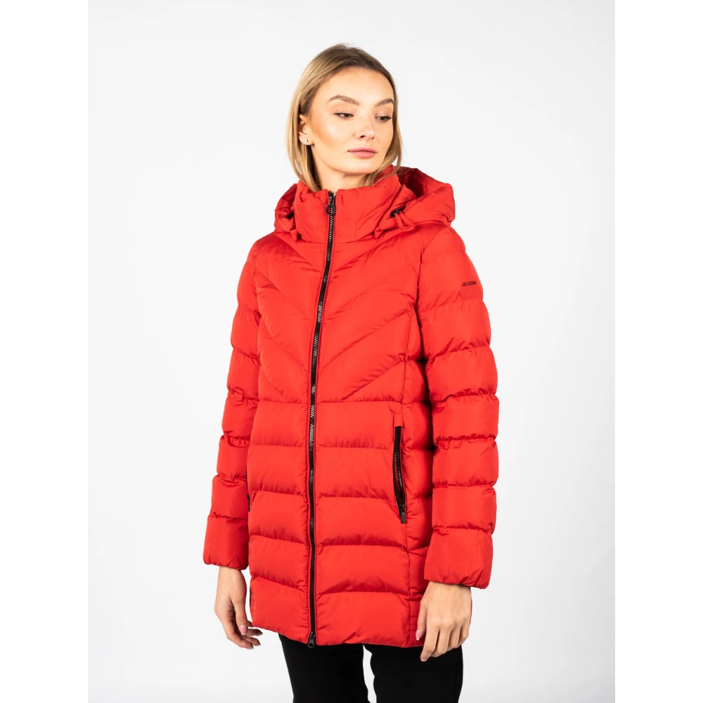 Geox Moderne Hoodie Jas Red Dames