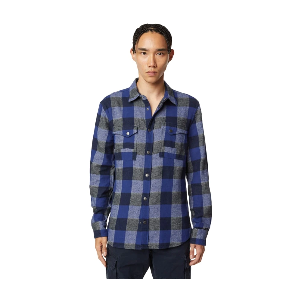 GAS Lange mouwen shirt Blue Heren