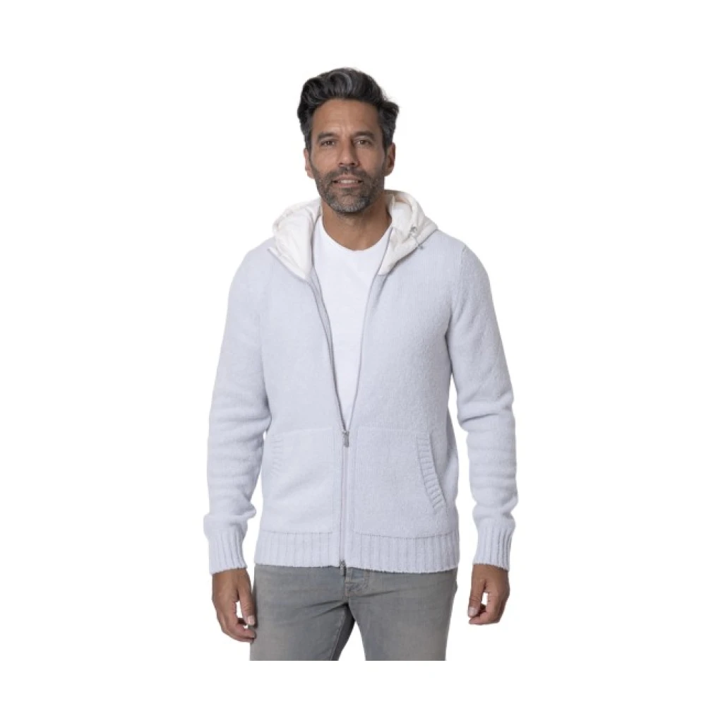 Gran Sasso Hombre Gris Sudadera Con Capucha Y Cremallera
