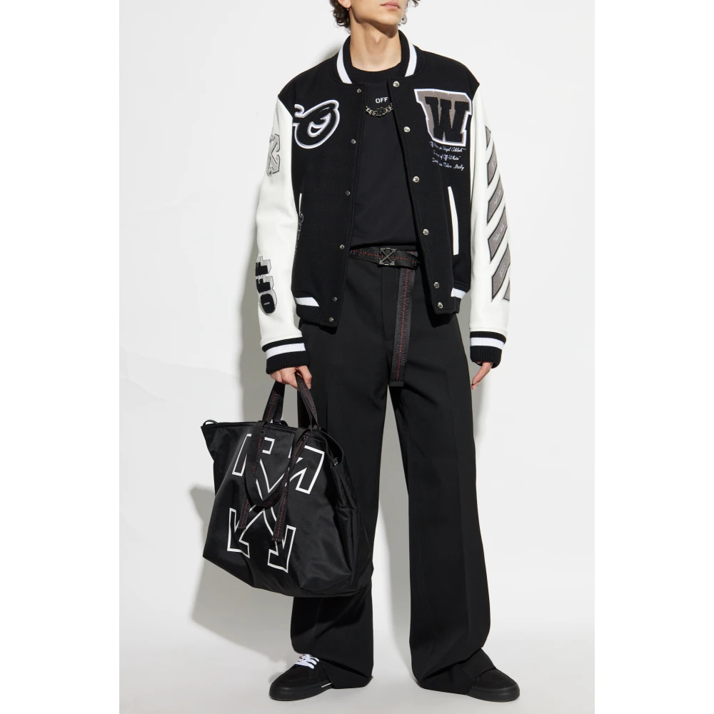 Off White Jas met logo Black Heren