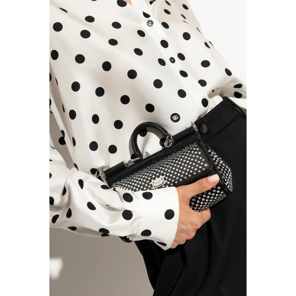 Dolce & Gabbana Schoudertas Sicily Klein Black Dames