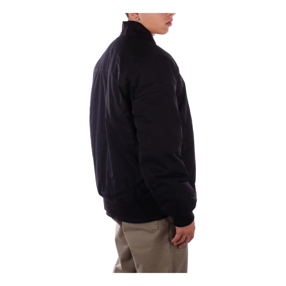 Dickies Zwarte Logo Front Zip Jas Black Heren