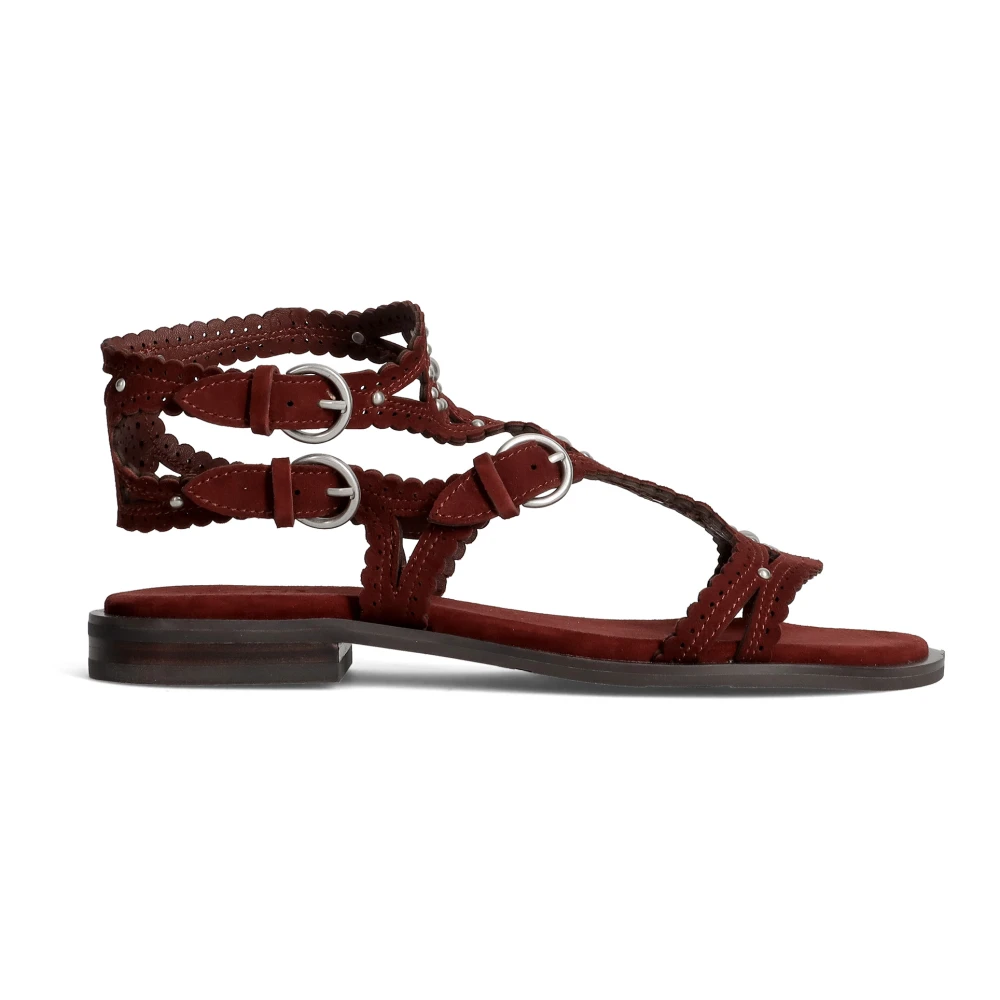 Ash Red Flat Sandals, Female, 7 Uk, Paprika Flat Sandal