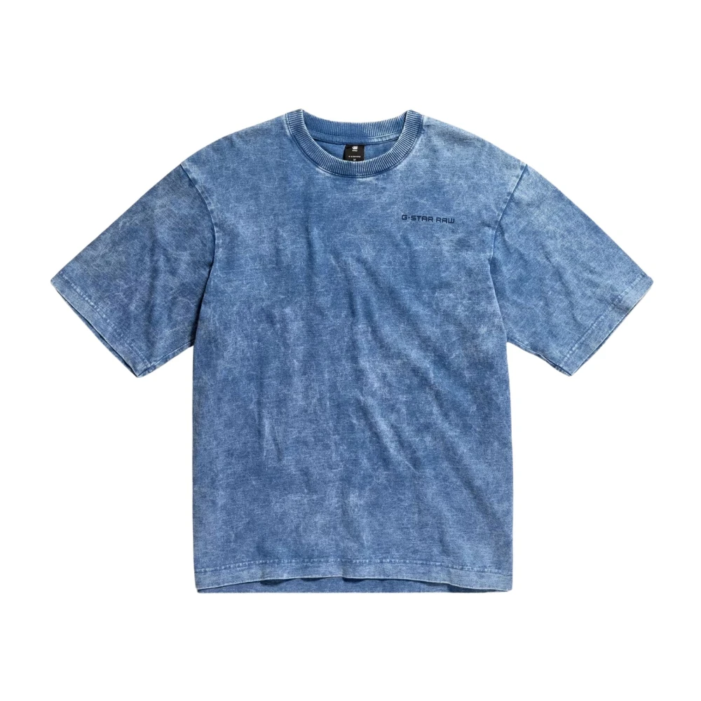 G-Star T-Shirt- GS Indigo Boxy FIT R-N Blue Heren