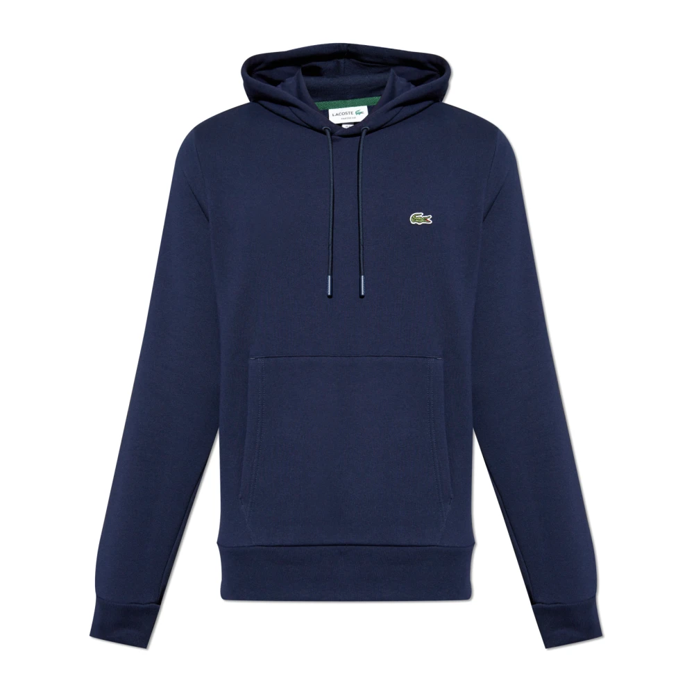 Lacoste Herr Blå Sweatshirts & Hoodies L, Bomull, Fleece Hoodie