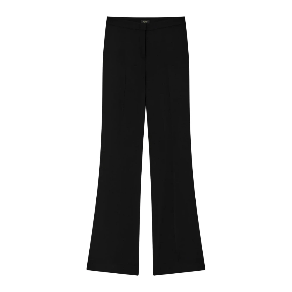 pinko Elegante Viscose Elastaan Broek Black Dames