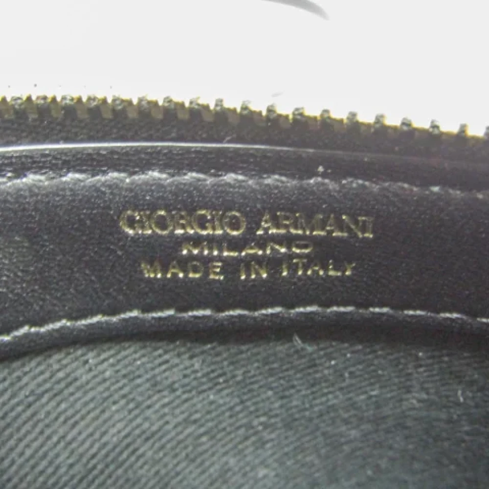 Armani Pre-owned Leather shoulder-bags Black Dames