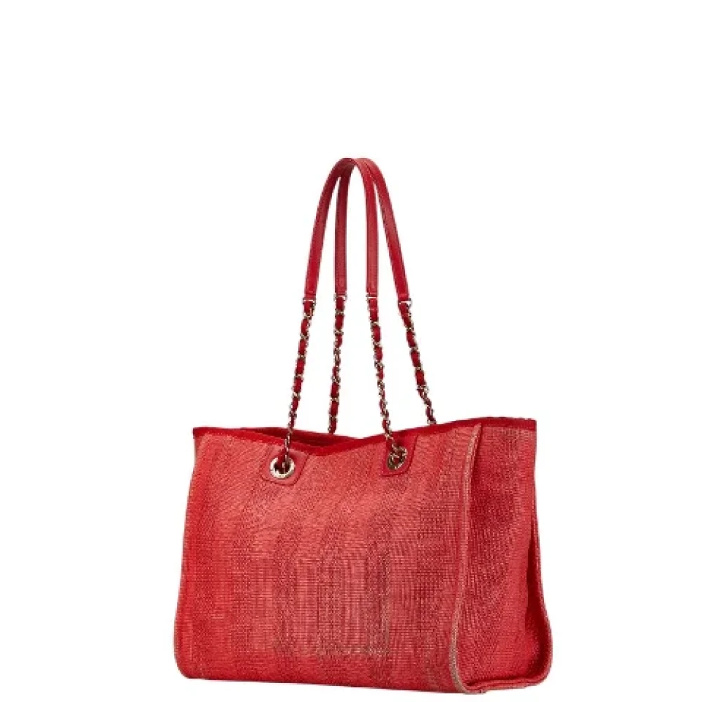 Chanel Vintage Pre-owned Canvas chanel-bags Red Dames