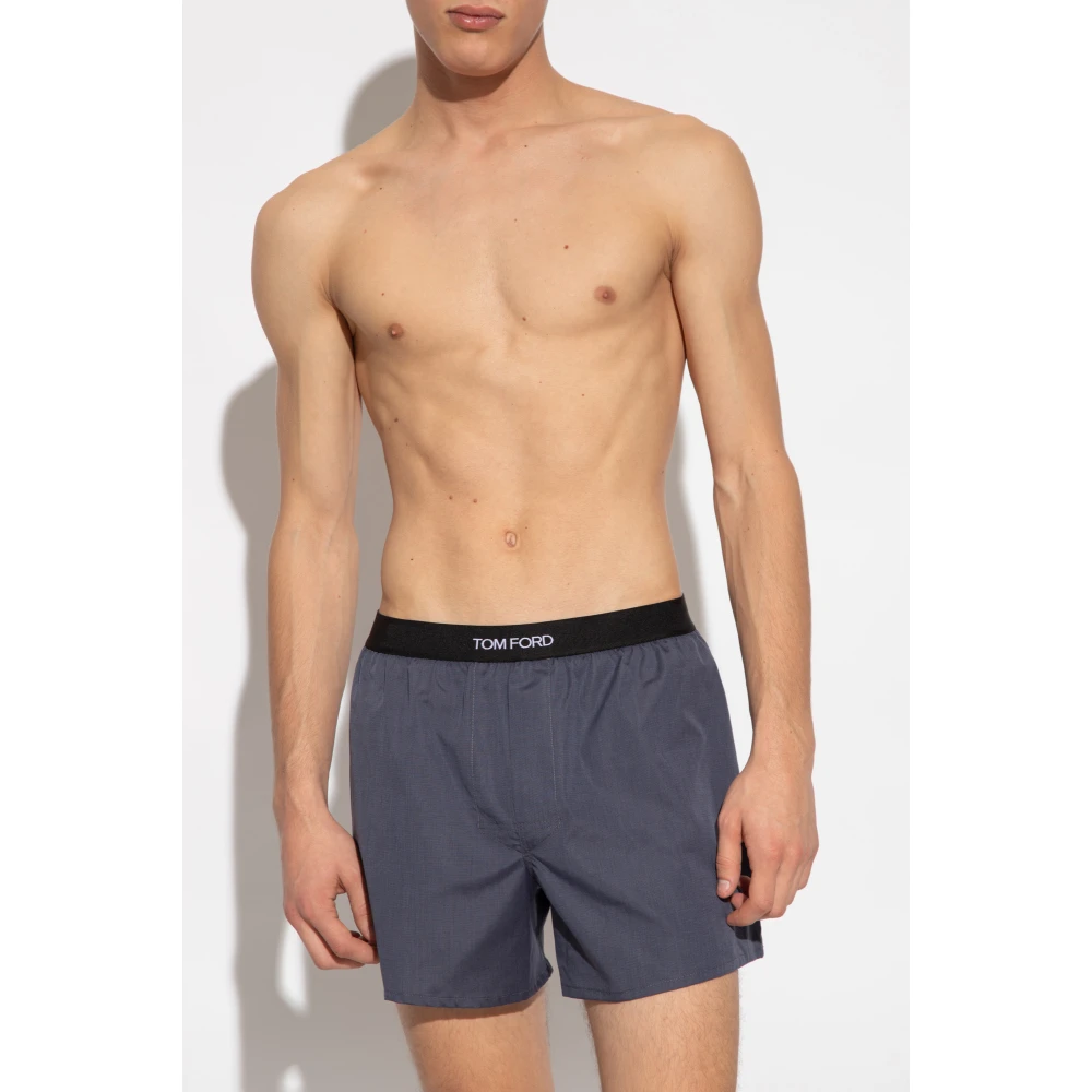 Tom Ford Boxershorts met logo Gray Heren