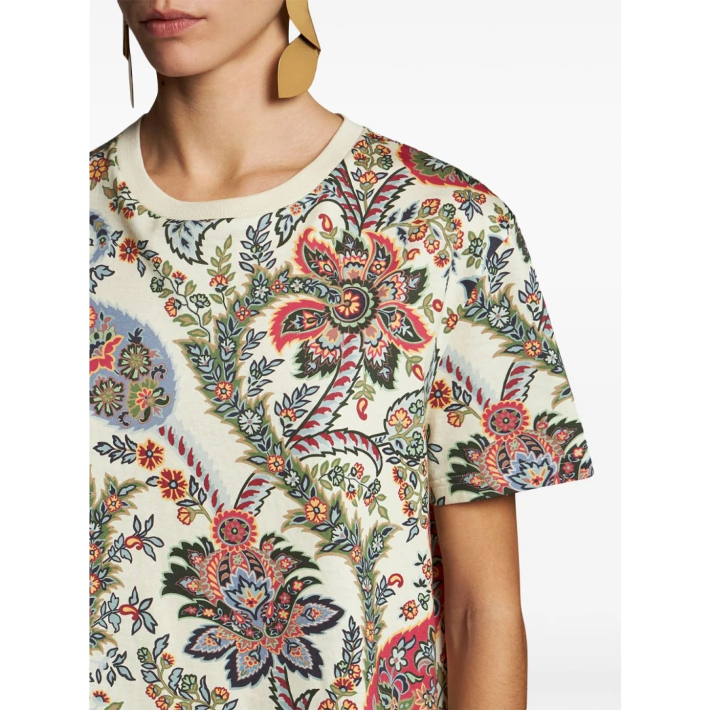 ETRO Paisley Print Crew Neck T-shirt Multicolor Dames