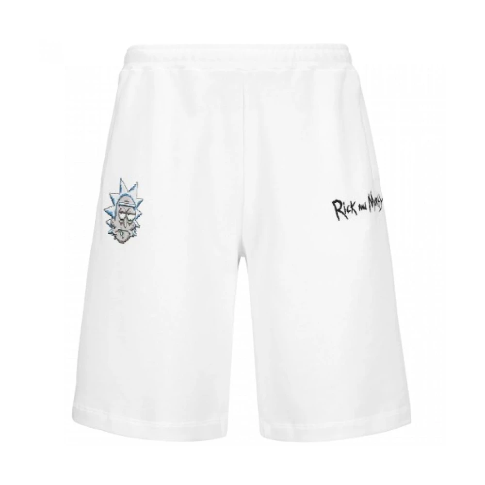 Kappa Katoenen Bermuda Shorts met geborduurde logo's White Heren