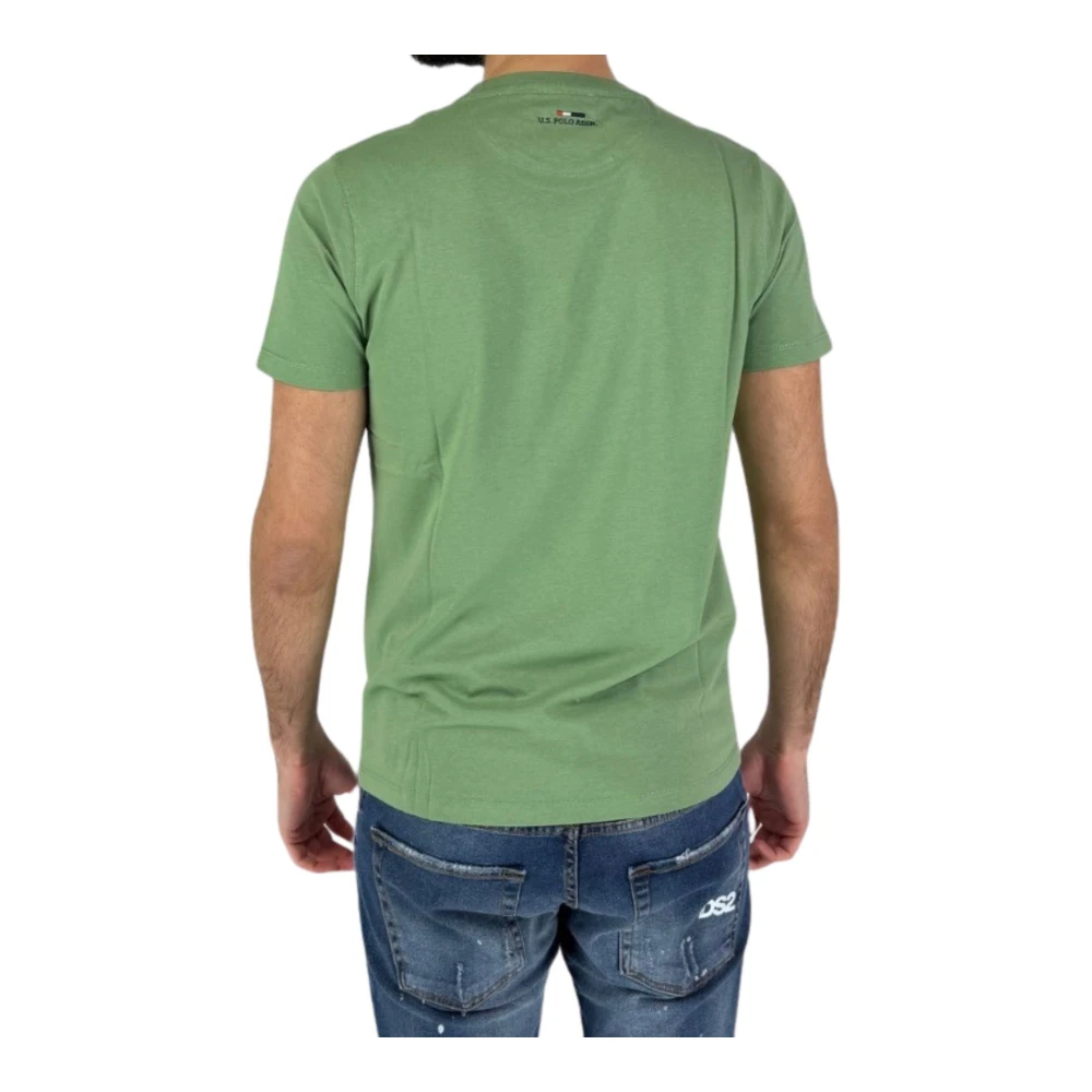 U.s. Polo Assn. Casual Katoenen T-shirt Green Heren