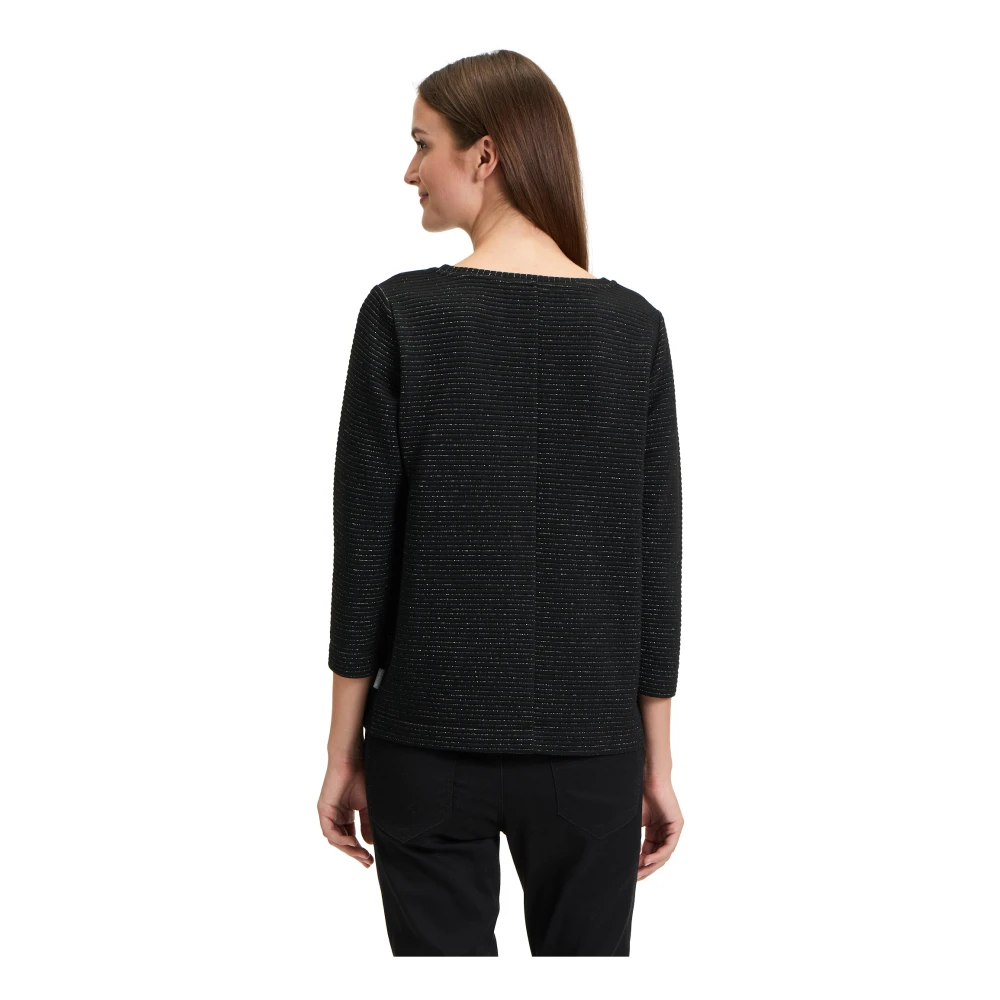 Betty & Co Sweatshirt met Lurexdraad Black Dames