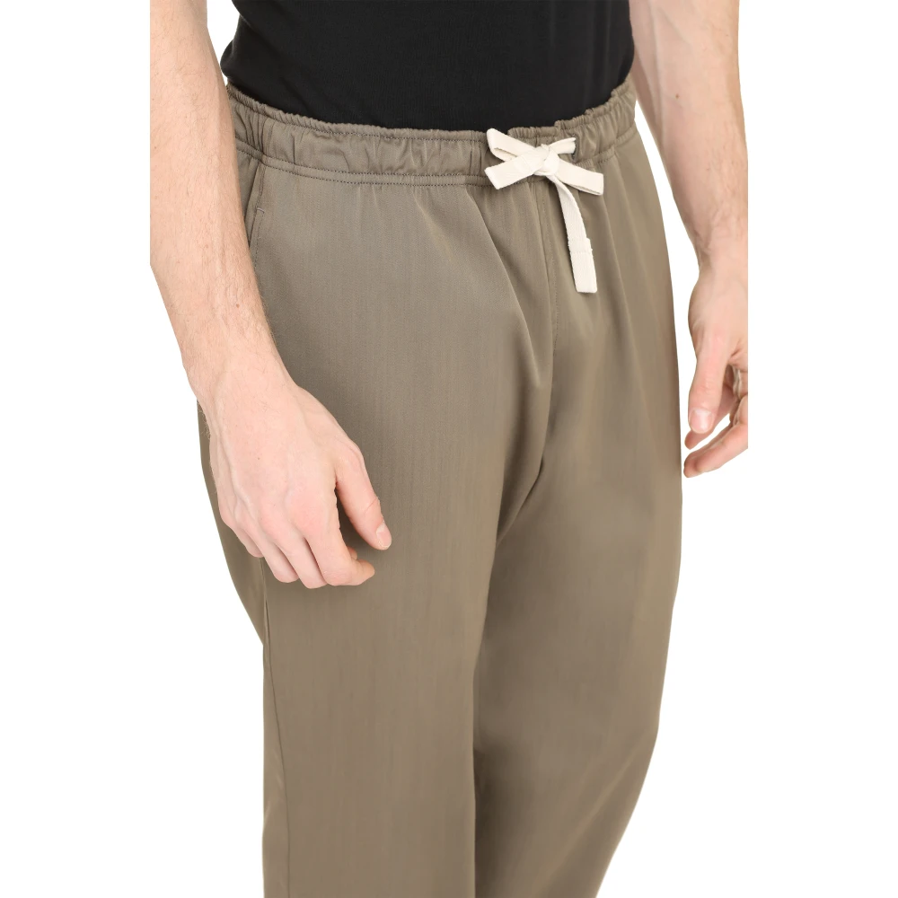 Palm Angels Wollen broek met zakken Green Heren