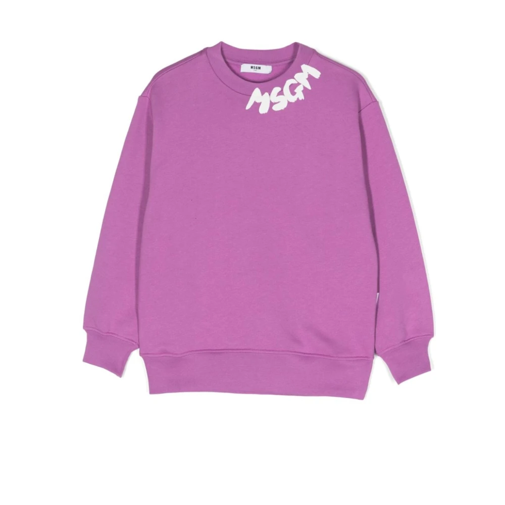 Msgm Lilla Sweatshirt Purple, Flicka