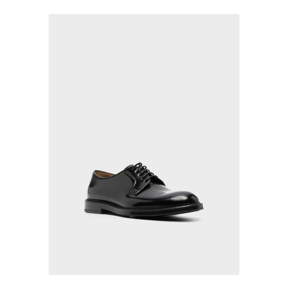 Doucal's Satinleren Derby Schoen Black Heren