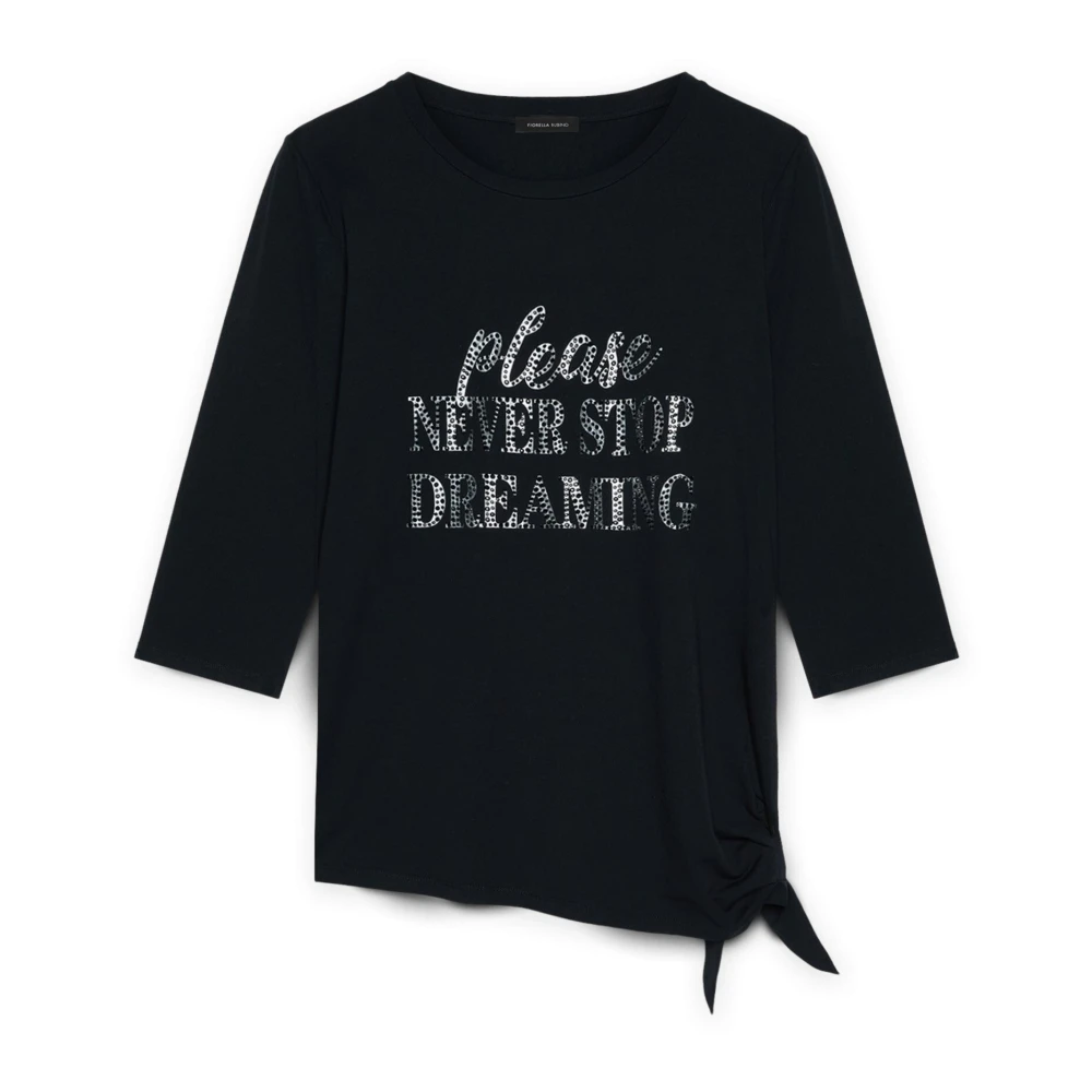 Fiorella Rubino T-shirt met tekstprint Black Dames