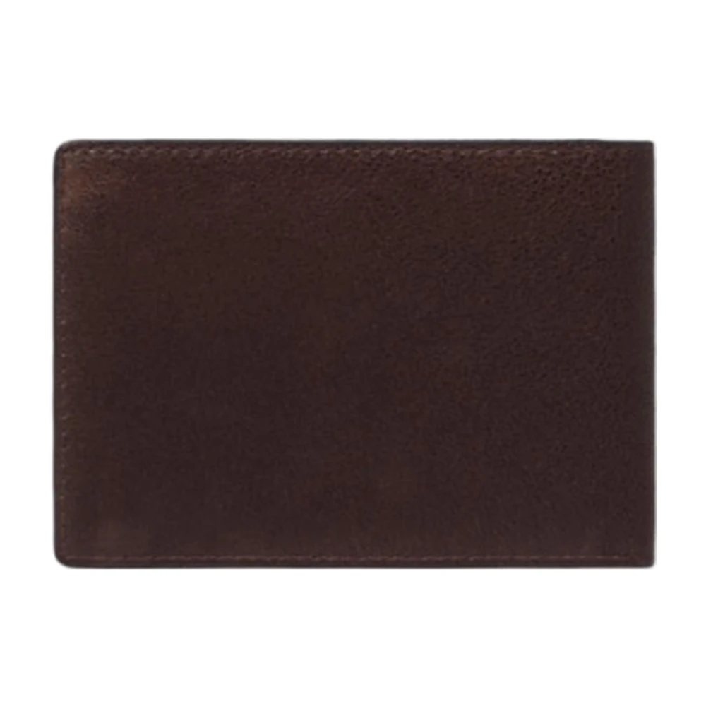 Piquadro Bruin leren portemonnee met RFID-bescherming Brown Heren