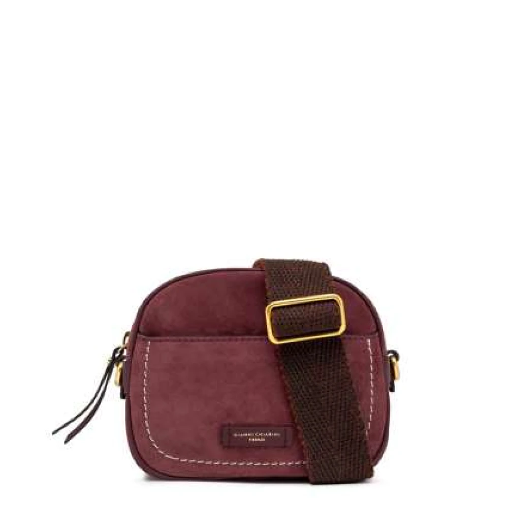 Gianni Chiarini Vierkante Suède Crossbody Tas Charme Purple Dames