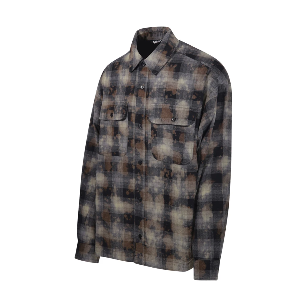 Palm Angels Gebogen Logo Check Shirt Multicolor Heren