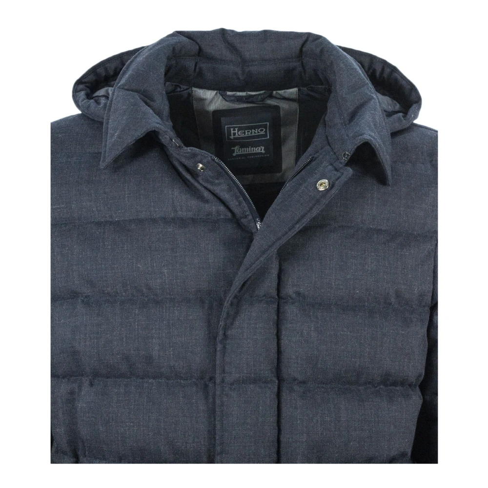 Herno Donzen Jas met Capuchon Blue Heren
